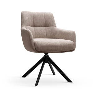 SCAUN ROTATIV MIRAGE TRUFA/NEGRU/VAGAR052, TAPITERIE DIN TEXTIL, SPUMA, ARCURI SI METAL, STIL MODERN