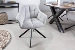 SCAUN ROTATIV, PAPILLON, GRI DESCHIS, COD 41587, STIL RETRO - Img 2