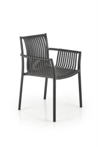SCAUN TERASA K492, NEGRU, DIN POLIPROPILENA , STIL MODERN, SUPRAPOZABIL - Img 3