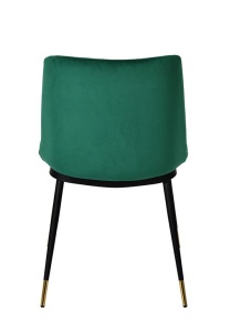 SCAUN VERDE, CU TAPITERIE DIN CATIFEA SI PICIOARE DIN METAL, DIEGO, STIL MODERN - Img 4
