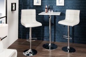 SET 2 BUCATI, SCAUN ALB DE BAR, MODENA, DESIGN MODERN