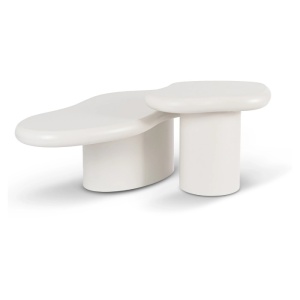 SET 2 MASUTE, ARTIM MEBLE, REALIZAT DIN MDF, CULOARE ALBA, STIL MODERN - Img 2