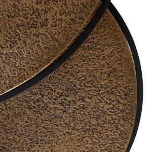 SET 2 MASUTE DE CAFEA DERBY, 211217, CONFECTIONATE DIN MDF SI METAL, CULOAREA NEGRU/AURIU, STIL MODERN - Img 4