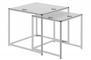 SET 2 MASUTE OFFICE, SLIM LINE 50CM, LEMN SI METAL, COD 44179 - Img 4