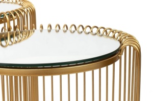 SET 2 MASUTE WIRE DOUBLE I, CONFECTIONATE DIN METAL SI STICLA, STIL MODERN - Img 2