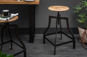 SET 2 SCAUNE DE BAR IRON FROST 39397 STIL VINTAGE - Img 1