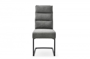 SET 2 SCAUNE, DINING, CANTILEVER, COD 40461, DIN TEXTIL GRI STIL MODERN - Img 2