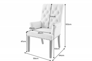 SET 2 SCAUNE DINING, CASTLE DELUXE, DIN LEMN SI MATERIAL DE CULOARE BEJ, COD 43216, DESIGN BAROC - Img 6