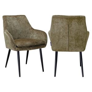 SET 2 SCAUNE DINING, CHRISSY S4472 NIAGARA 104 STONE CHENILLE, CONFECTIONAT DIN 100% POLIESTER, SPUMA, METAL SI PLACAJ, RICHMOND INTERIORS