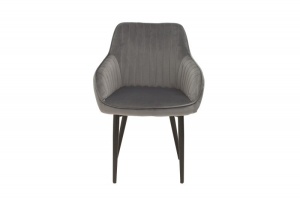 SET 2 SCAUNE ELEGANTE DINING SAU BIROU TURIN ARGINTIU/GRI, COD 38787, DESIGN MODERN - Img 2