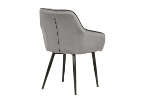 SET 2 SCAUNE ELEGANTE DINING SAU BIROU TURIN ARGINTIU/GRI, COD 38787, DESIGN MODERN - Img 4