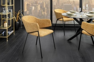 SET 2 SCAUNE, NOBLESSE, MATERIAL TEXTIL, CADRUL METAL, CULOARE GALBEN/MUSTAR, ARTIM GROUP SELECTION