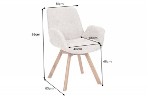 SET 2 SCAUNE ROTATIVE, BALTIC, GRI, METAL SI TESATURA BUCLE, COD 44200, DESIGN MODERN - Img 1
