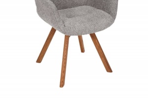 SET 2 SCAUNE ROTATIVE, BALTIC, GRI, METAL SI TESATURA BUCLE, COD 44200, DESIGN MODERN - Img 4