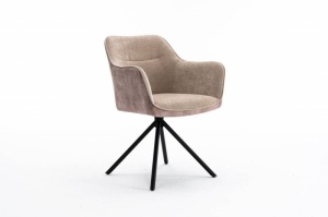 SET 2 SCAUNE ROTATIVE, VERONA, SAMPANIE, METAL SI CATIFEA, COD 44156, DESIGN MODERN - Img 1