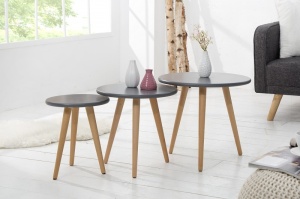SET 3 MASUTE DE CAFEA NATURAL/GRAFIT SCANDINAVIA 37027 - DESIGN SCANDINAV - Img 2