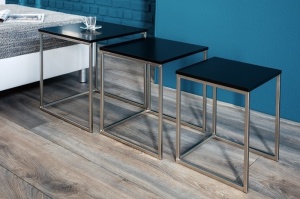 SET 3 MASUTE DE CAFEA TRIO SLIM NEGRE STIL MODERN B2 - Img 3