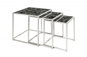 SET 3 MASUTE , ELEMENTS, DIN METAL SI STICLA, COD 40096 DESIGN MODERN - Img 6