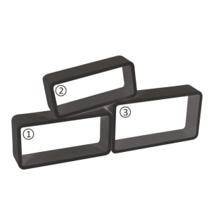 SET 3 POLITE AMOS FY 11042, NEGRU, DIN MDF, STIL MODERN, TK - Img 2