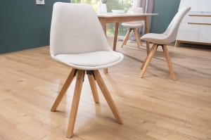 SET 4 SCAUNE NATURALE/BEJ SCANDINAVIA 38126 - DESIGN SCANDINAV