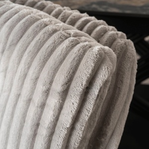 SET 4 SCAUNE ROTATIVE, ARTIM MEBLE, REALIZAT DIN CATIFEA RAIAT GRI SI METAL, STIL MODERN - Img 4
