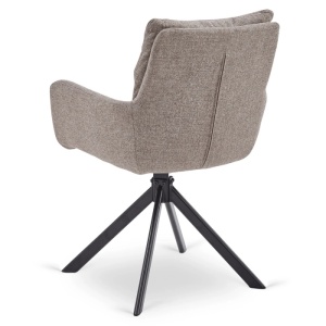 SET 4 SCAUNE ROTATIVE, ARTIM MEBLE, REALIZAT DIN MATERIAL TEXTIL MARO DESCHIS SI METAL, STIL MODERN - Img 5