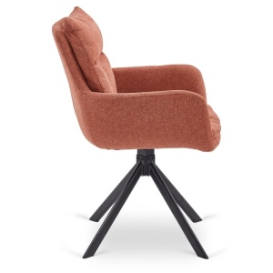 SET 4 SCAUNE ROTATIVE, ARTIM MEBLE, REALIZAT DIN MATERIAL TEXTIL CARAMIZIU SI METAL, STIL MODERN - Img 4