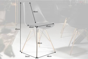 SET 4 SCAUNE, SCANDINAVIA, DIN METAL SI PIELE ECO, NEAGRA, COD 41699 - Img 6