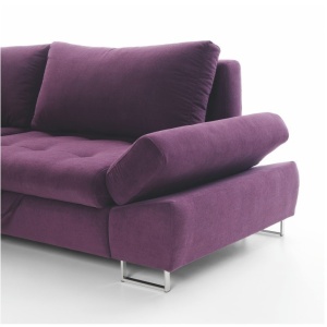 SET CANAPEA GRES, MODEL STANGA, VIOLET/MUSTAR, DIN TESATURA/TEXTIL, EXTENSIBILA, SPATIU DEPOZITARE, STIL MODERN, TK - Img 2
