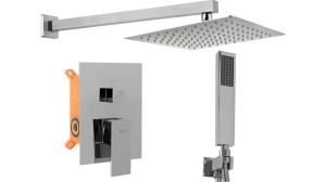 SET DE DUS INCASTRAT REA FENIX + BOX, CROM, DIN ALAMA, CALITATE SUPERIOARA