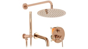 SET DE DUS INCASTRAT REA LUNGO + BOX, AURIU ROSE, DIN ALAMA, CALITATE SUPERIOARA