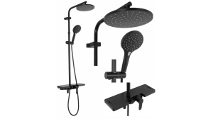 SET DE DUS REA SANTOS, NEGRU, DIN ALAMA, CALITATE SUPERIOARA