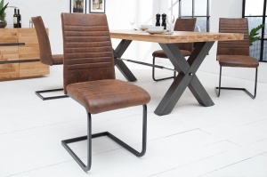 SET DOUA SCAUNE DINING , APPARTMENT, COD 39377, MARO ANTICHIZAT, STIL VINTAGE - Img 1