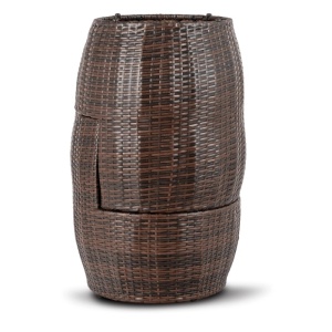 SET MOBILIER DE GRADINA/TERASA, FRIO, ARTIM MEBLE, DIN TEHNORATAN, TEXTIL SI STICLA, CULOARE MARO/BEJ - Img 4