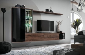 SET MODULAR LIVING DARK, CU ILUMINARE LED, DMS DK, STIL MODEN, ASM