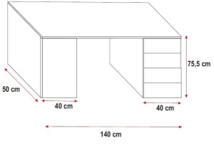 SISTEM MODULAR PENTRU CAMERA COPII ALB/TURCOAZ RAJ5 KM DESIGN MODERN - Img 4