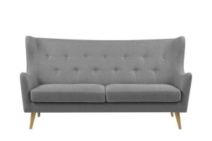 SOFA CONFORTABILA, KAMMA 3 GRI/NATURAL, CU TAPITERIE DIN TEXTIL, STIL SCANDINAV B2 - Img 2