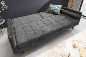 SOFA EXTENSIBILA, COUTURE 195CM, MICROFIBRA GRI, COD 42495, MODEL DEOSEBIT - Img 3