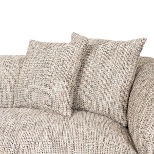 SOFA HOXTON CU 3 LOCURI BE TRENDY 170 BEIGE, S5170, CONFECTIONATA DIN LEMN DE PIN, METAL, SPUMA SI 100% POLIESTER, RICHMOND INTERIOR - Img 3