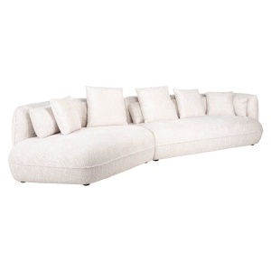 SOFA RODINA LOVELY CREAM, S5160, CONFECTIONATA DIN LEMN, SPUMA SI 100% POLIESTER, RICHMOND INTERIOR