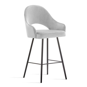 STOC 1 BUCATA!!! SCAUN DE BAR GODA 60, MOV/NEGRU, STIL MODERN - Img 2