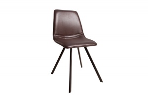 STOC 2 BUC!!!! SCAUN AMSTERDAM, PIELE ECO, MARO, COD 36343, DESIGN RETRO VINTAGE - Img 1