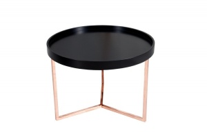 STOC!!! MASUTA DE CAFEA 60CM, CUPRU/NEGRU CU TAVITA DETASABILA, MODUL, DESIGN MODERN - Img 4