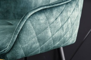 STOC!!! SET 2 SCAUNE EUPHORIA 100CM, PICIOARE DIN METAL SI MICROFIBRA FINA, CULOARE VERDE/PETROL - Img 3