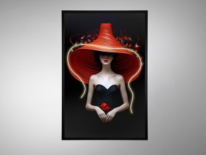 TABLOU DECORATIV CU LED, TOCADO 120CM, PANZA IMPRIMATA, DESIGN EXCLUSIV - Img 4