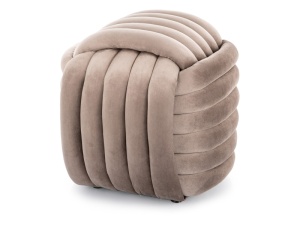 TABURET BRUNI VELVET, BEJ, TAP 251, CU TAPITERIE DIN CATIFEA, STIL MODERN