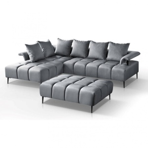 TABURET MODERN DEOSEBIT, VANESSA, DIN CATIFEA DIVERSE NUANTE, CONFORT SPORIT, MARS - Img 5