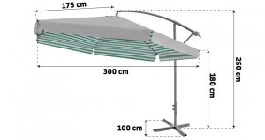 UMBRELA GARDEN GRI 3.5M
