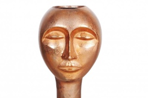 VAZA/GHIVECI, FACE, DIN METAL, CUPRU ANTICHIZAT, COD 42722, DESIGN INDUSTRIAL - Img 2