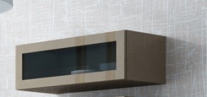VITRINA LIVING CU LED VIGO 90 LATTE DESIGN MODERN CM